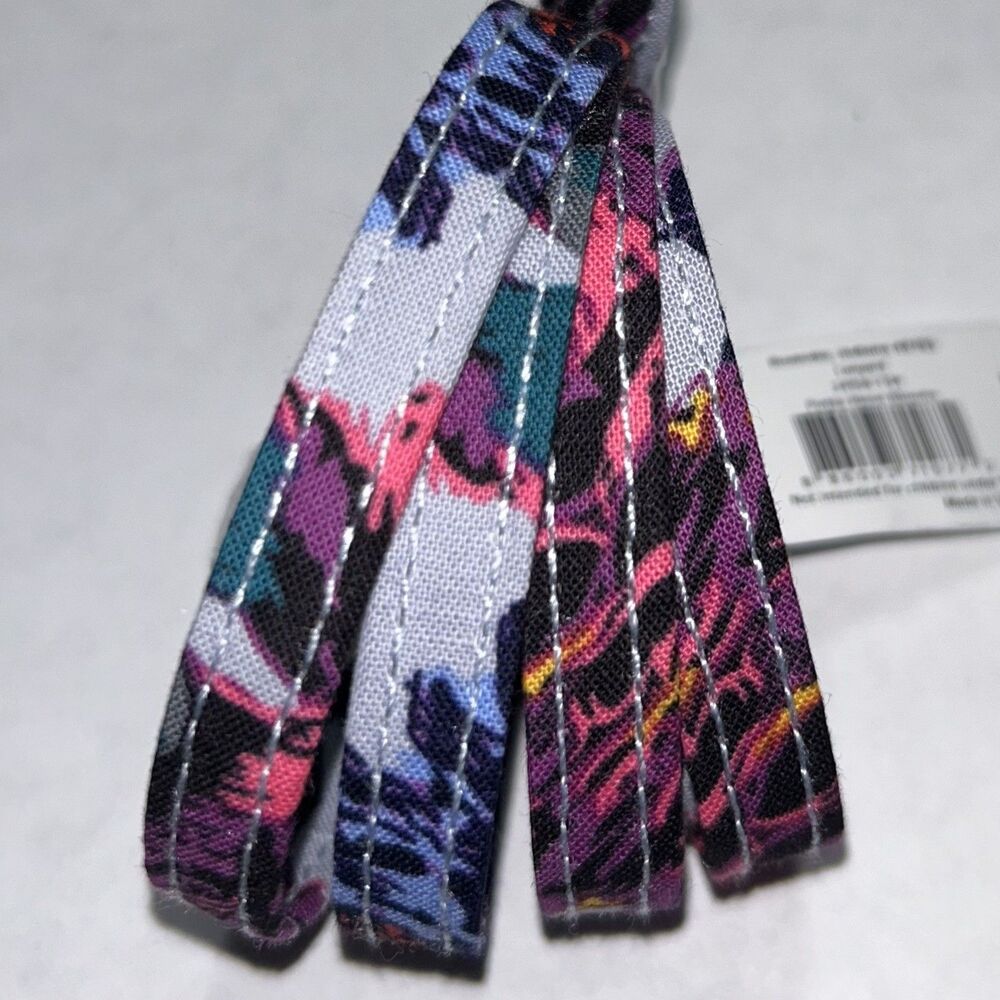 Vera Bradley Lanyard Keychain Necklace Petite Neon Blooms NWT Multicolor Floral
